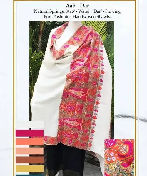 Pure Pashmina Aabdar Shawl